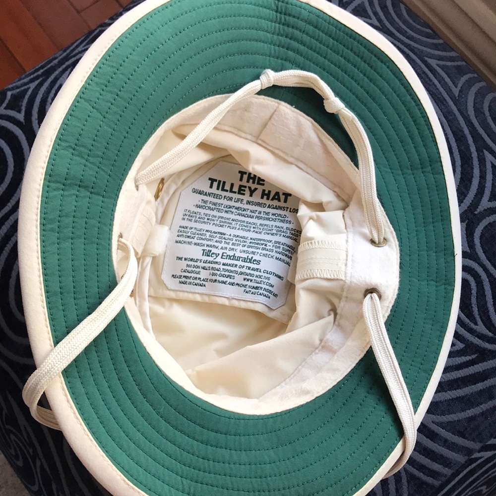 The Tilley Hat - Cream with Green under brim - Size 7 (56.5cm)